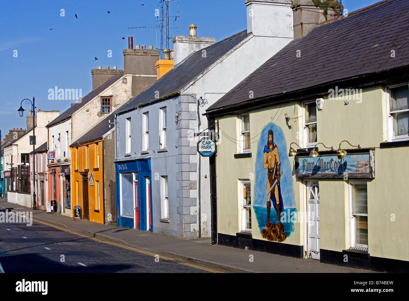 Northern Ireland Bushmills Main street town houses Co Antrim UK Stock Photo Alamy Northern Ireland Bushmills Main street town houses Co Antrim UK Stock Photo Alamy