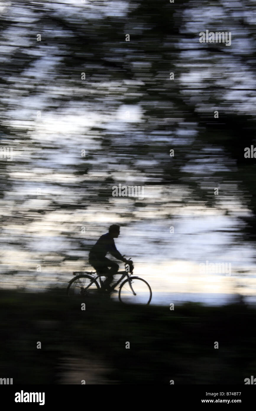 Someone Riding Fast Park morning light man on bike hi-res stock photography and images - Alamy