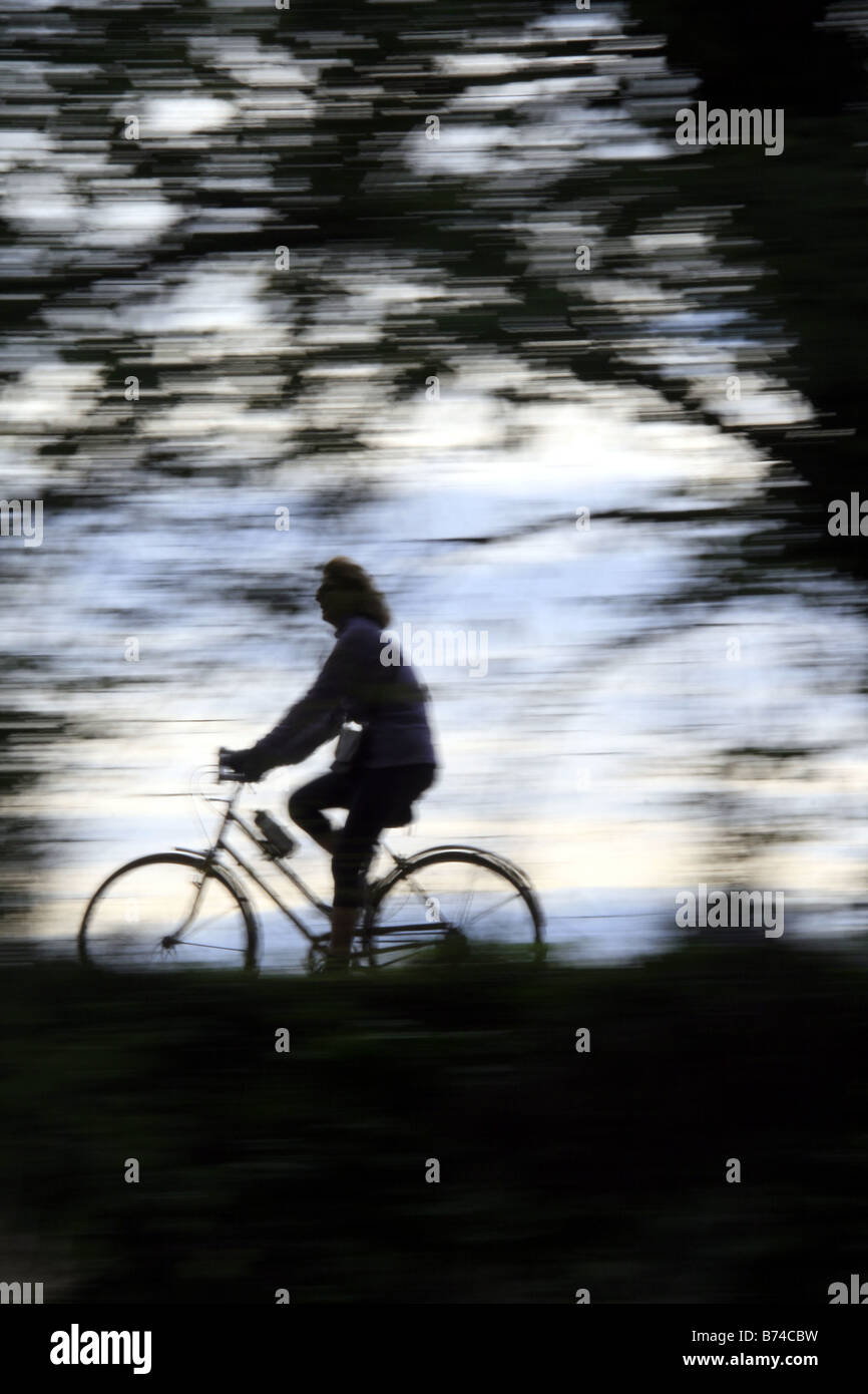 E bike woman field hi-res stock photography and images - Alamy