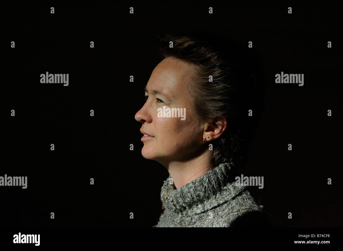 Normal Female Side Profile Side profile of a womans face Stock Photo - Alamy