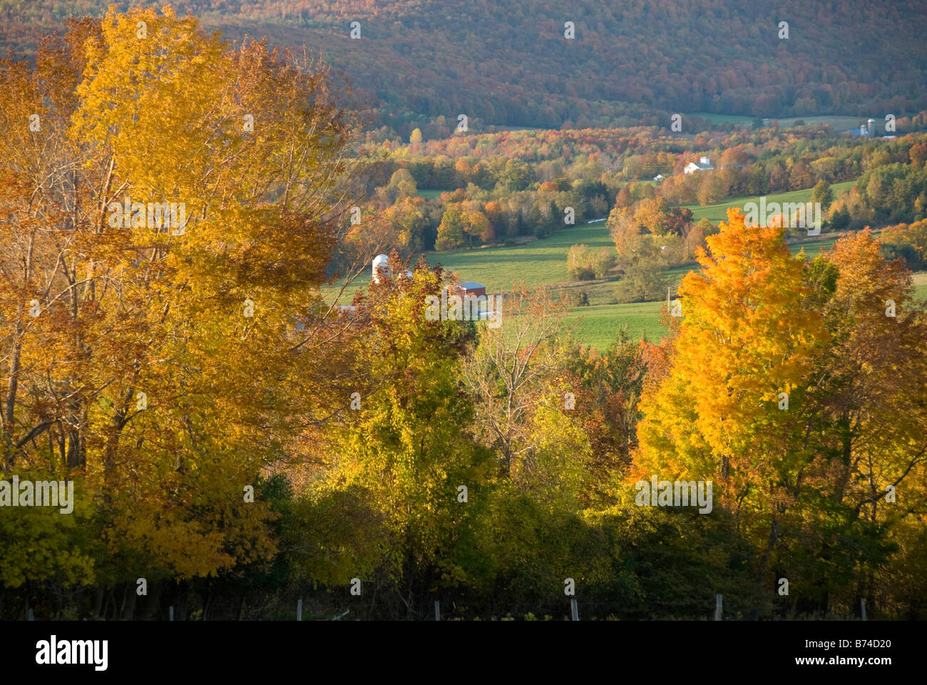 Overview of Bromley Farm, Danby, Vermont Stock Photo Alamy