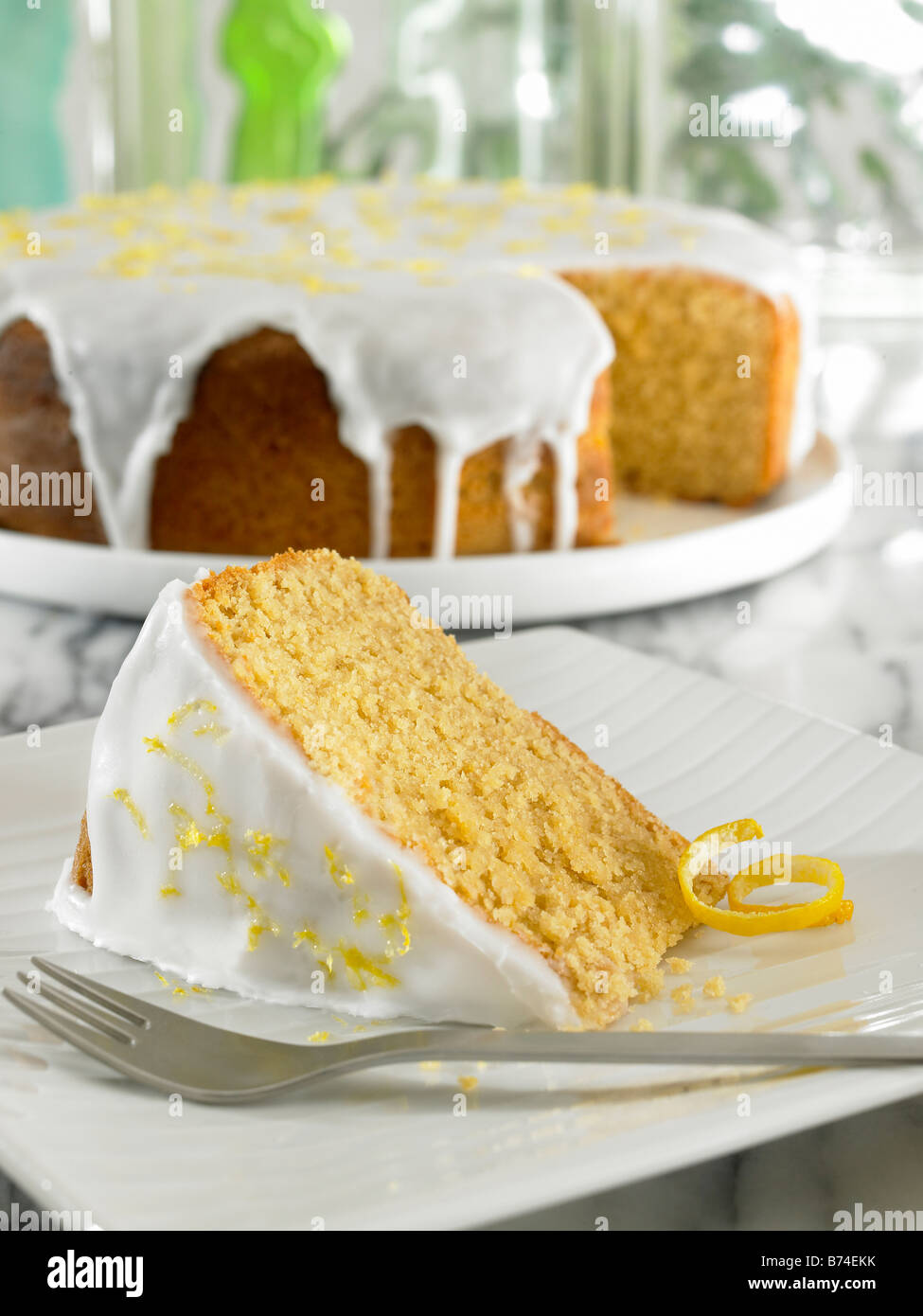 Lemon Drizzle Cake Stock Photo - Alamy