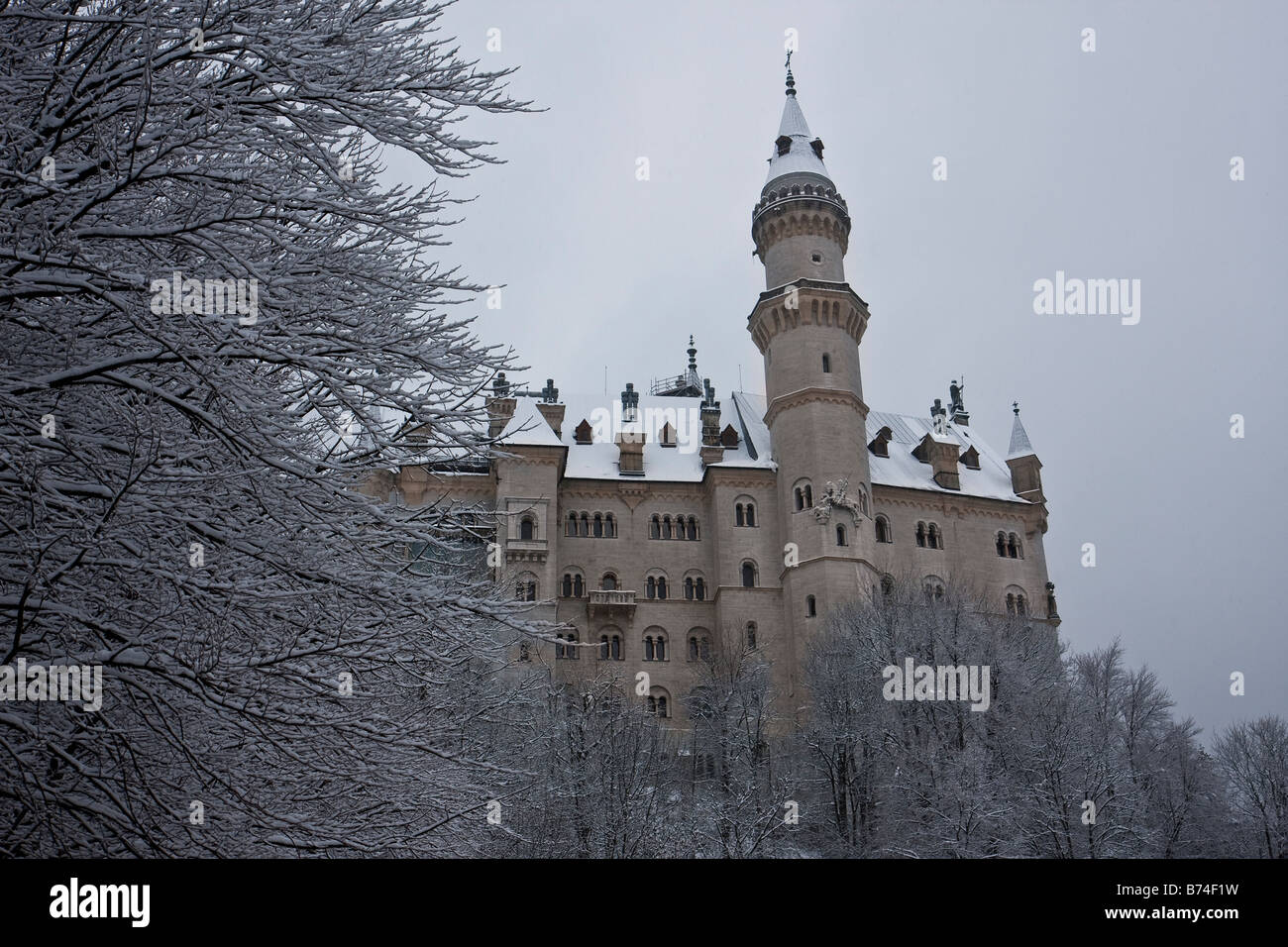 Neuschwanstein Castle near Fussen Germany Stock Photo