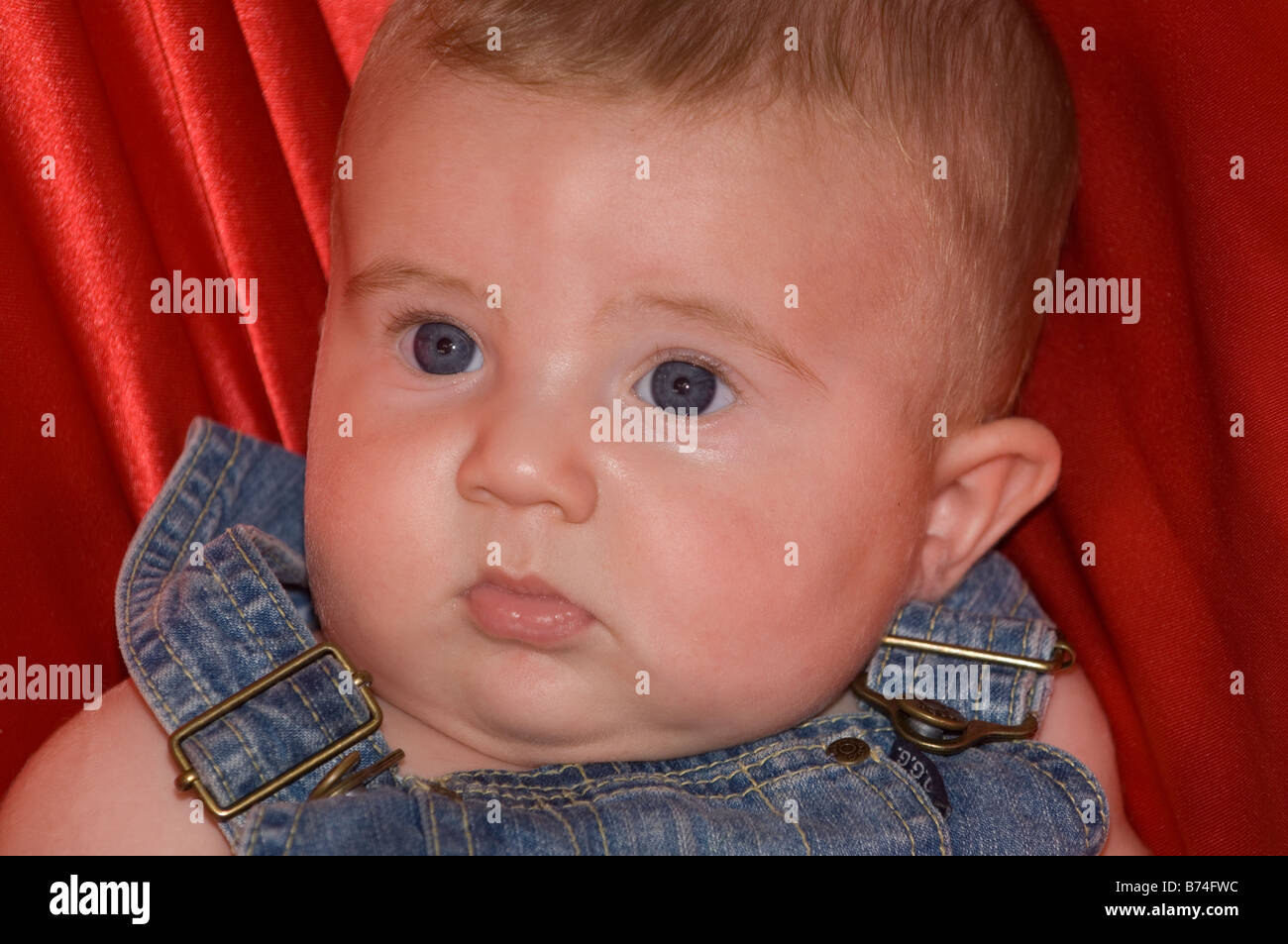 Beautiful baby boy with blue eyes Stock Photo Alamy