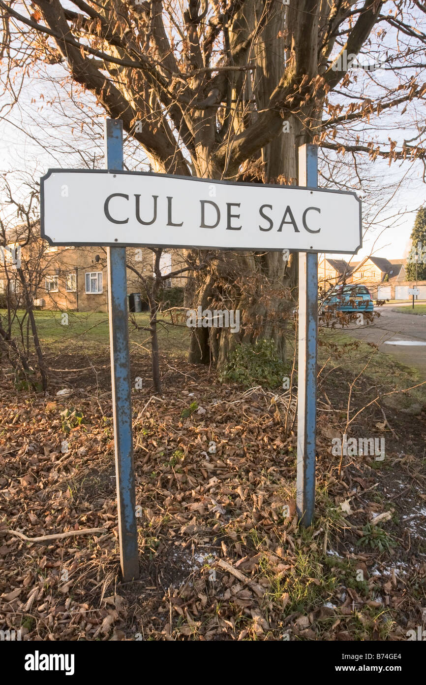 Cul de sac sign Stock Photo Alamy