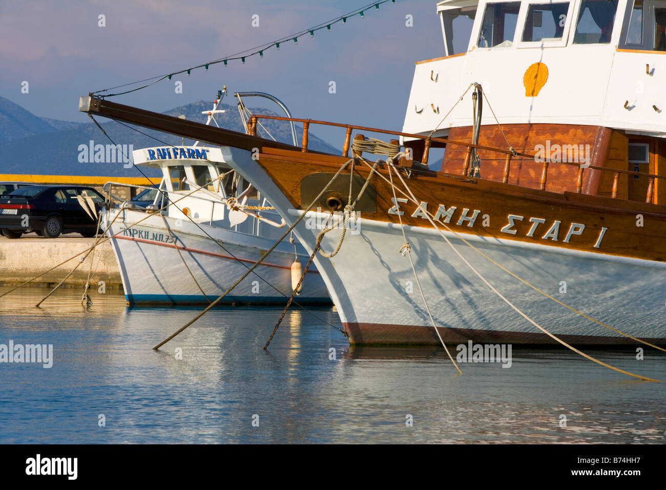 Harbour scene - Sami, Kefalonia, Greece, Europe Stock Photo - Alamy