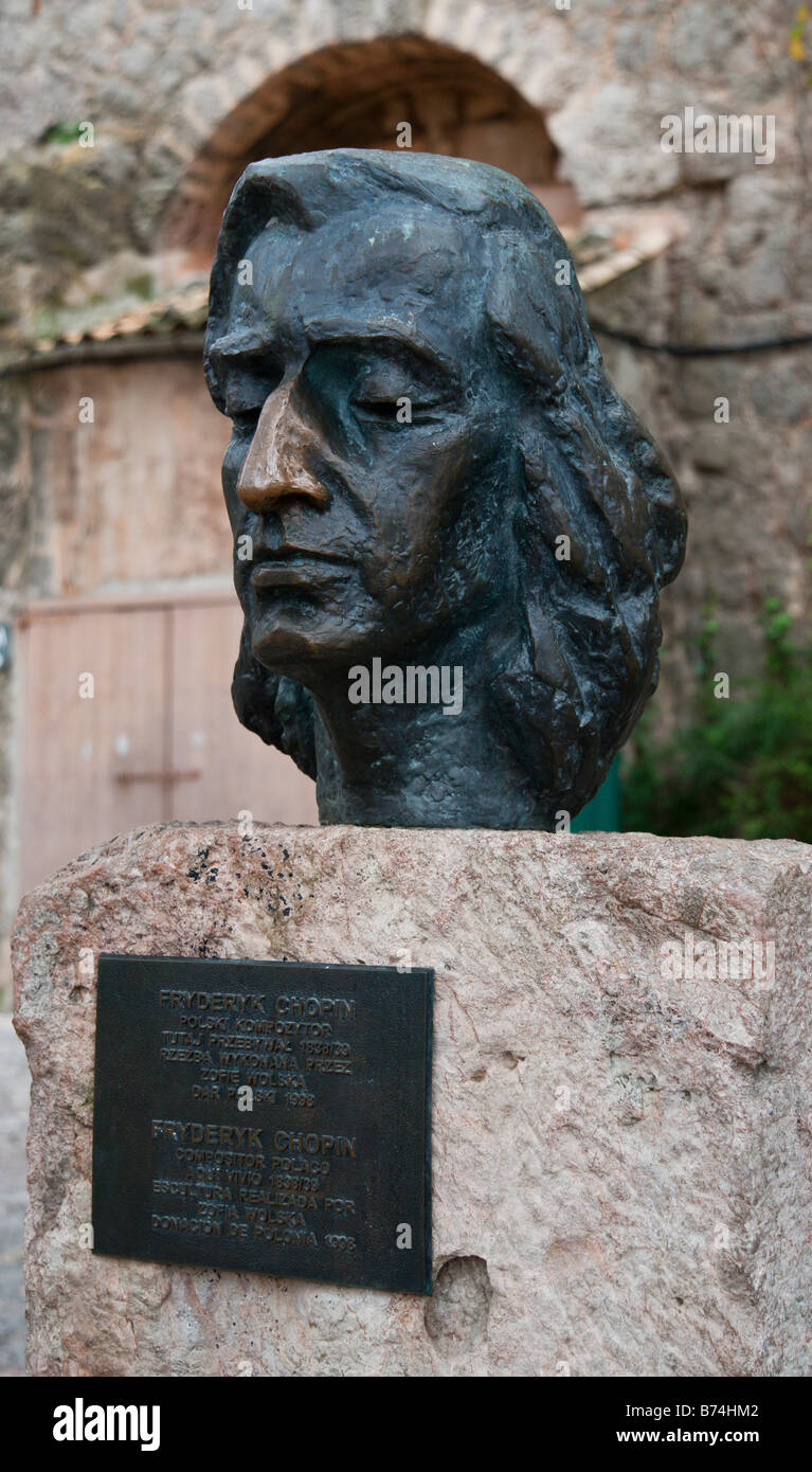 Mallorca Valldemossa the Carthusian Monastery bust of Frederik Chopin