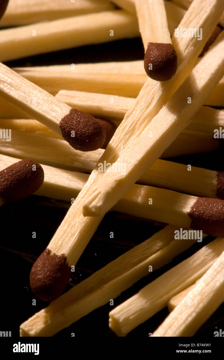 a collection of matches grouped together Stock Photo