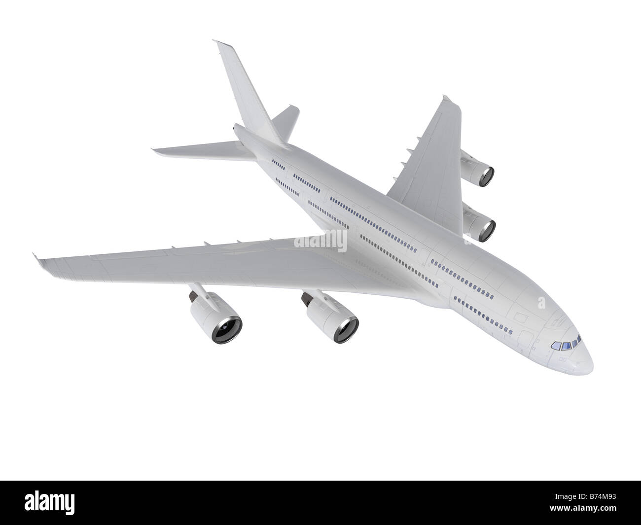 isolated big airplane on a white background Stock Photo - Alamy