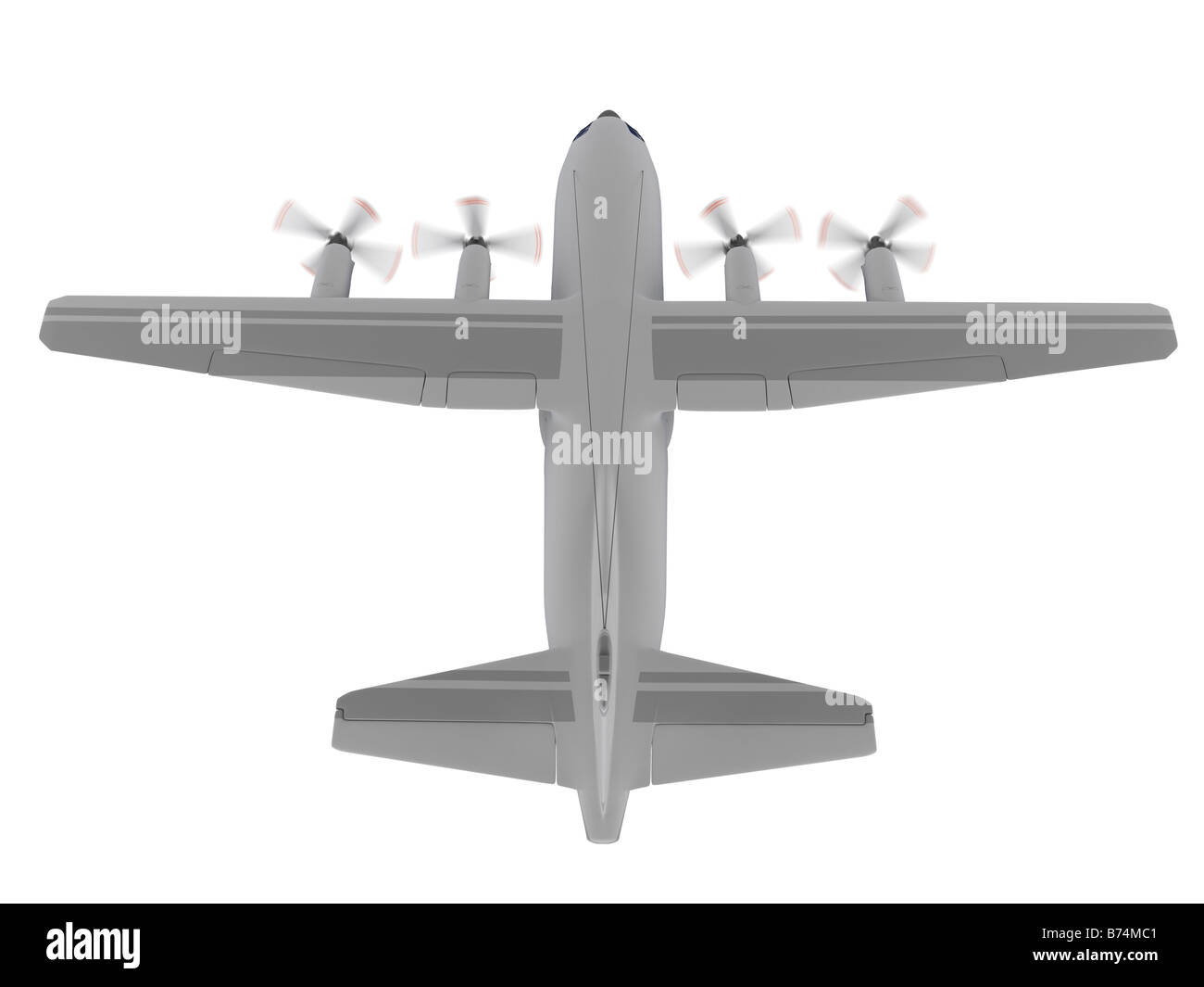 isolated military airplane over white background Stock Photo