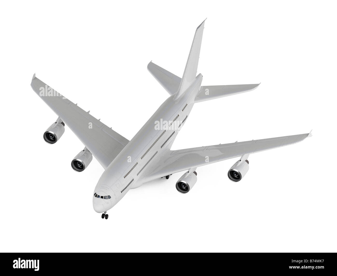 isolated big airplane on a white background Stock Photo - Alamy