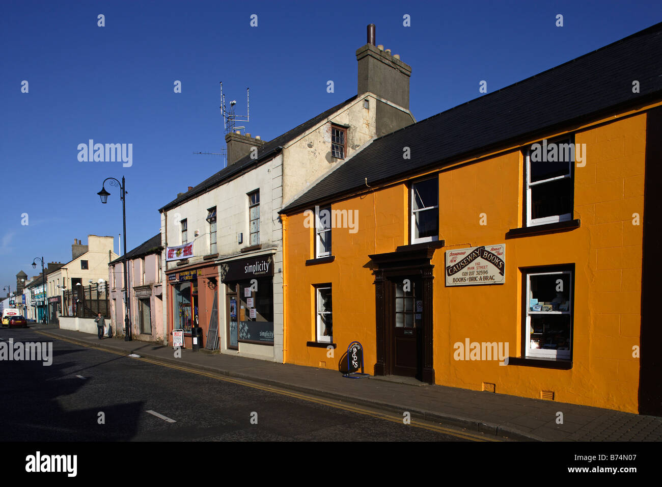 Northern Ireland Bushmills Main street town houses Co Antrim UK Stock Photo Alamy Northern Ireland Bushmills Main street town houses Co Antrim UK Stock Photo Alamy