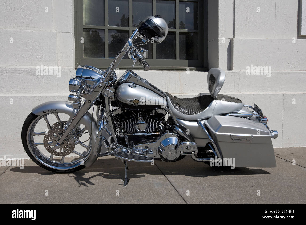 Harley Davidson FLHRC Road King Classic customized motorcycle Stock Photo
