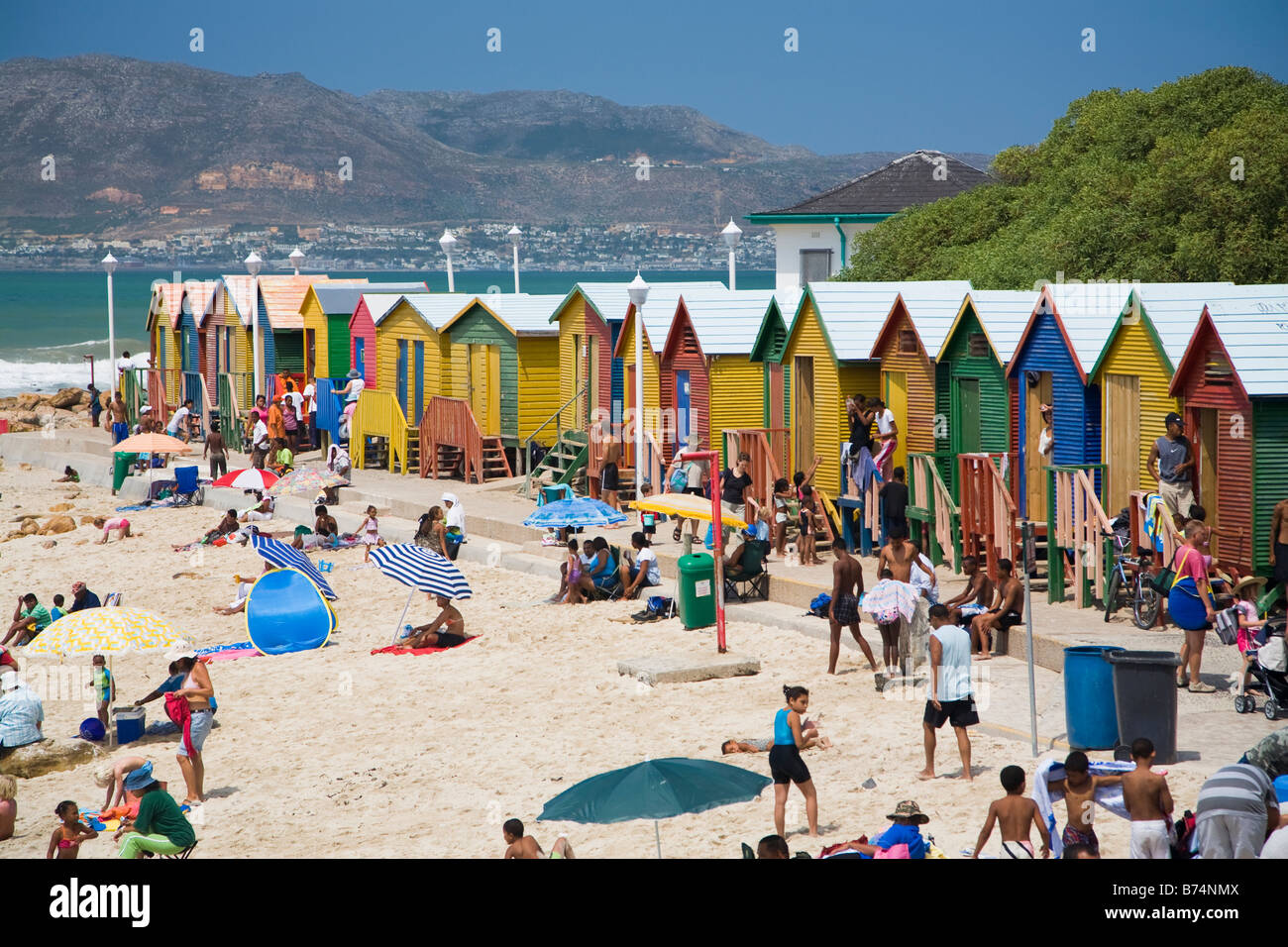Beachside huts for changing into swimwear on the Cape Stock Photo - Alamy