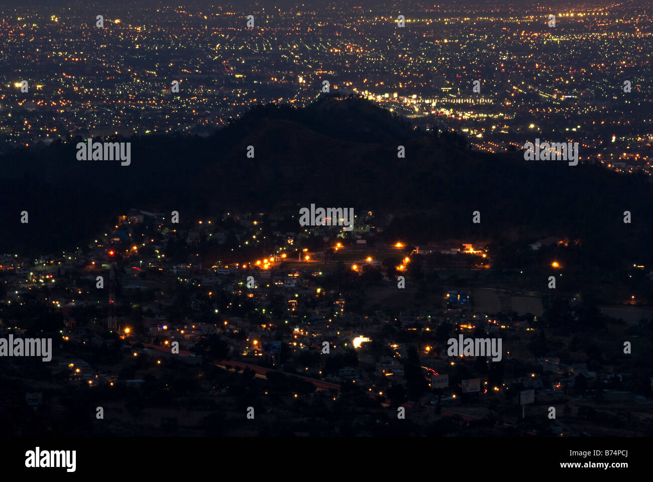 Mexico city aerial view nighttime hi-res stock photography and images ...