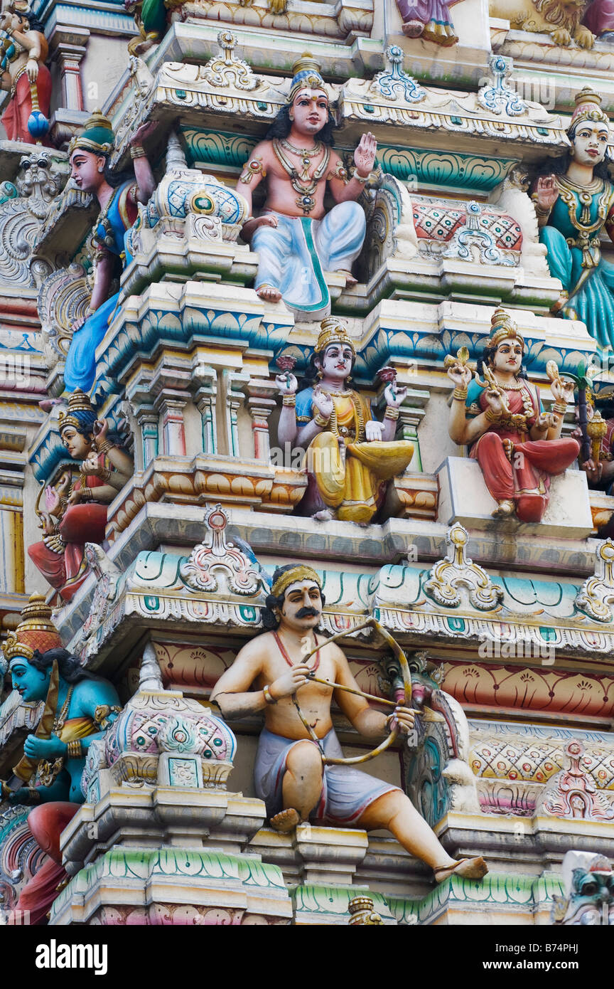 Hindu temple Gopuram in Bangalore, Karnataka, India Stock Photo