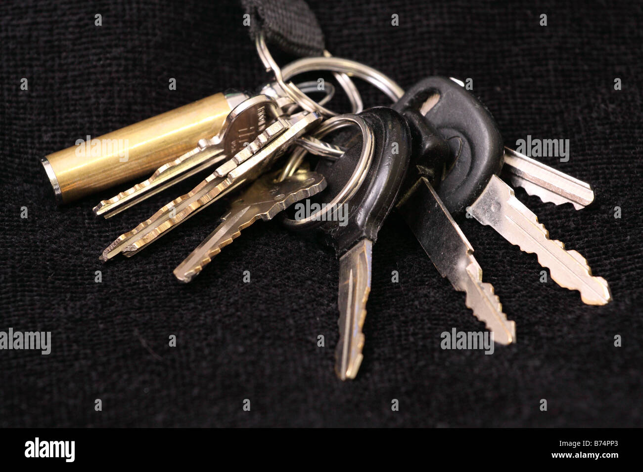 A set of keys on a key chain Stock Photo Alamy