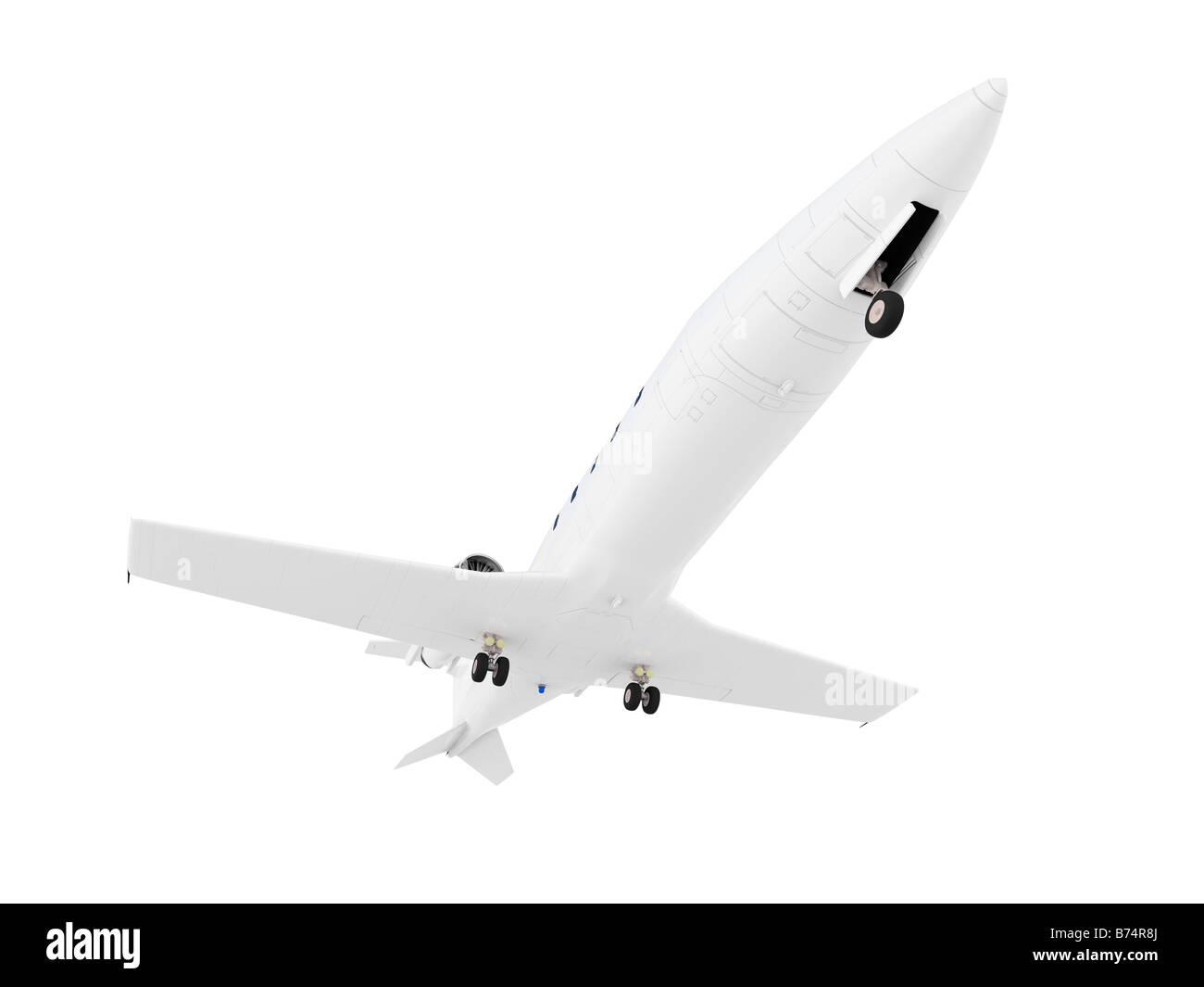 isolated jet airplane on a white background Stock Photo
