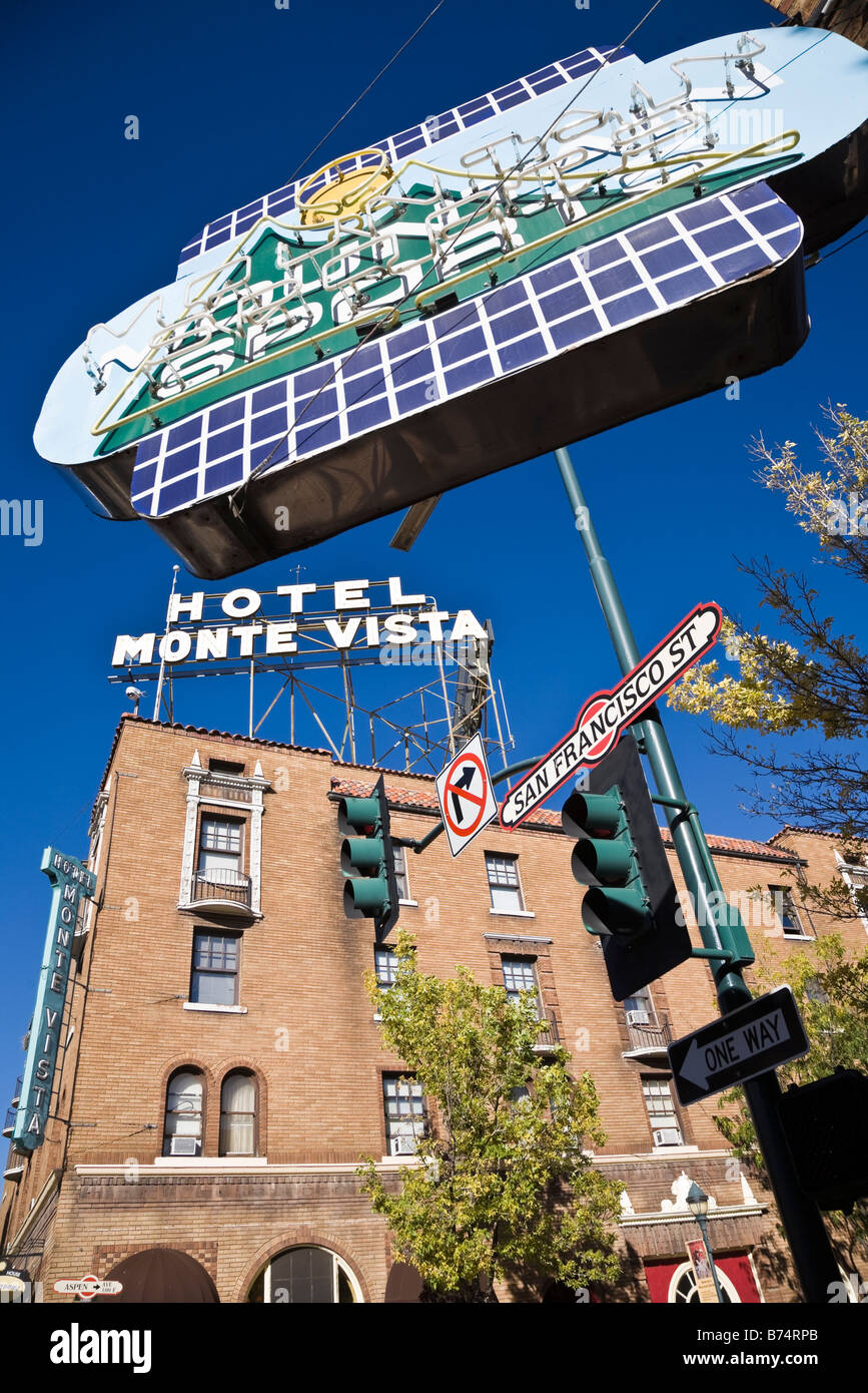 Hotel Monte Vista in San Francisco Street Flagstaff Arizona,  USA Stock Photo