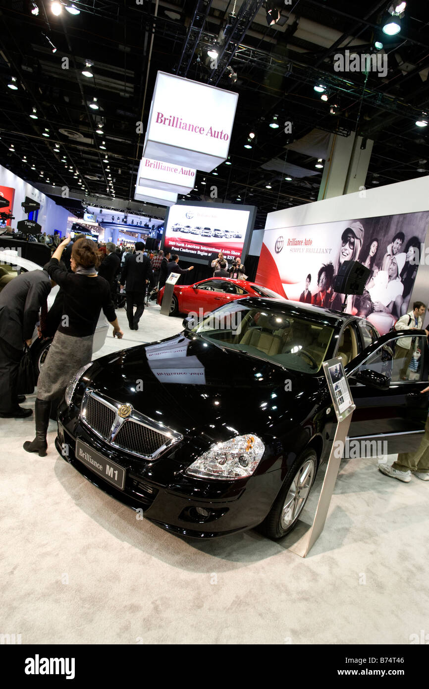 Chinese Automaker Brilliance Auto at North American International Auto Show NAIAS 2009 Stock Photo