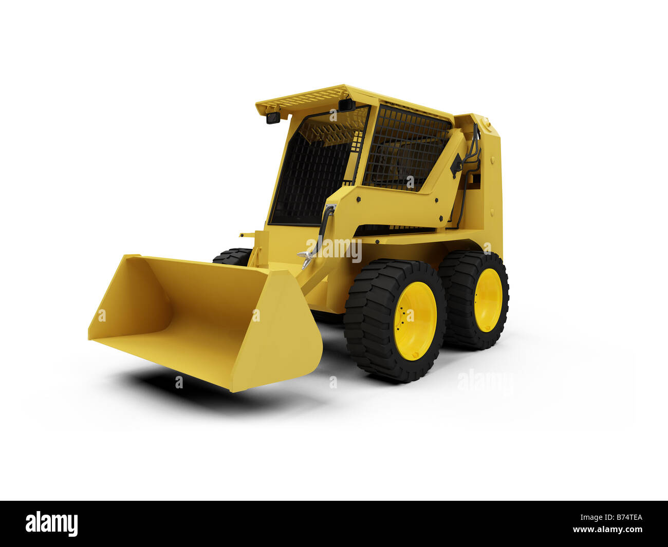 isolated skid steer loader on a white background Stock Photo - Alamy