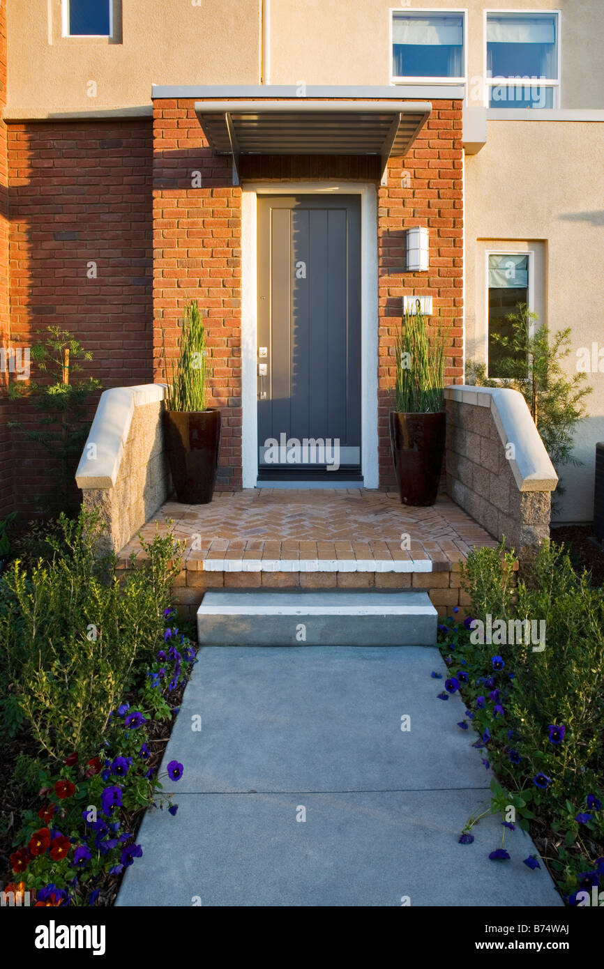 Front Walkway to a Town home Stock Photo