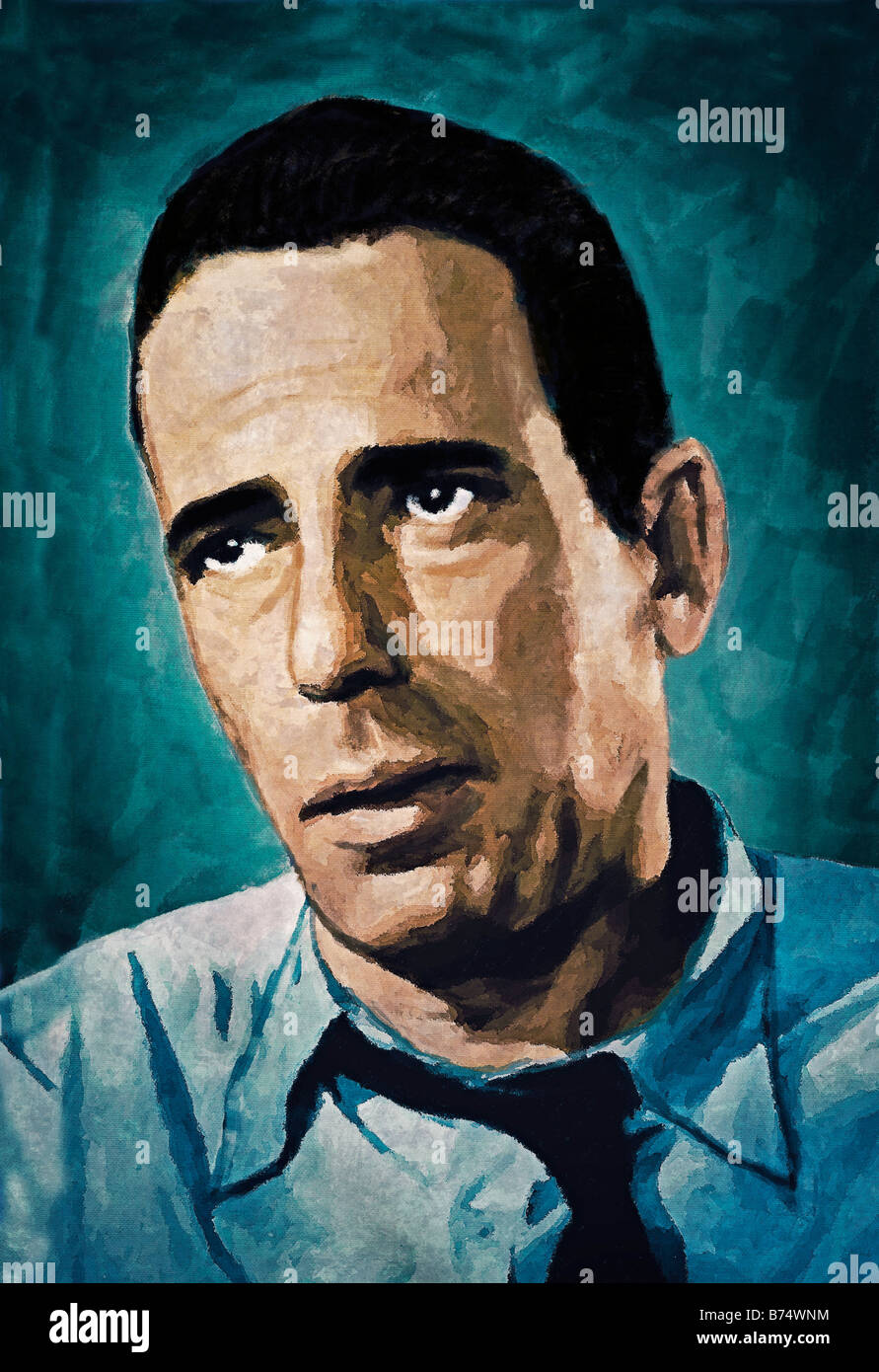 Humphrey Bogart digital media painting Stock Photo