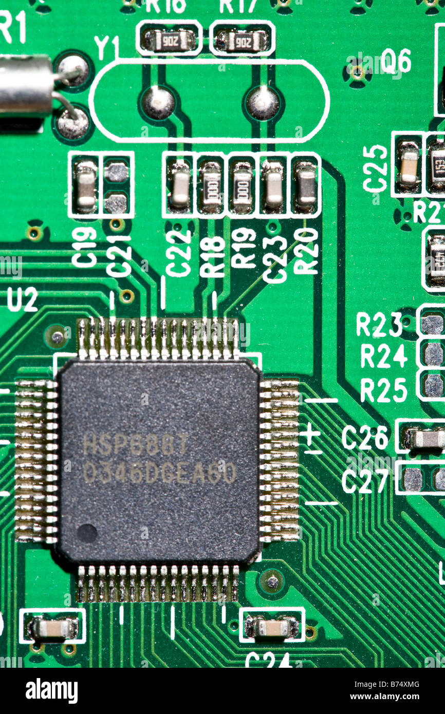 Close up photo of a printed circuit board Stock Photo - Alamy