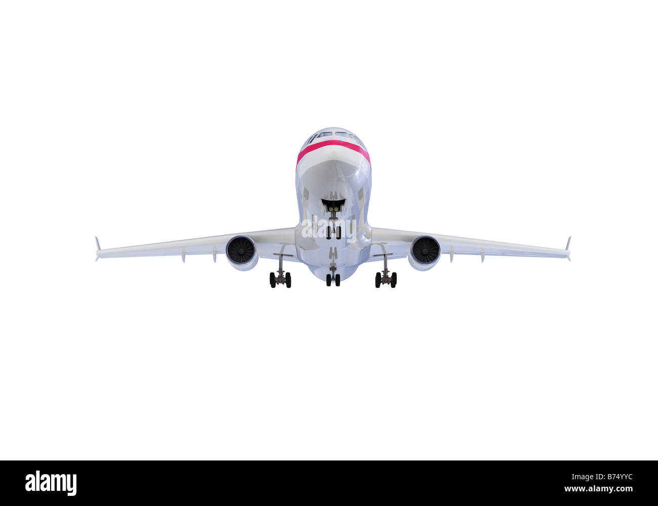 isolated airplane over white background Stock Photo