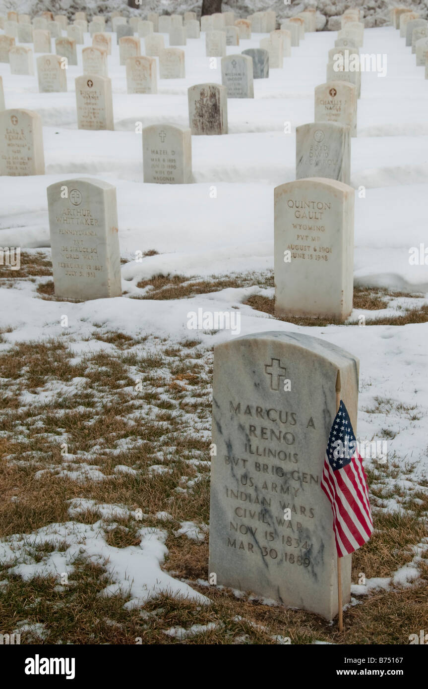 Marcus A. Reno headstone, Custer National Cemetery, Little Bighorn