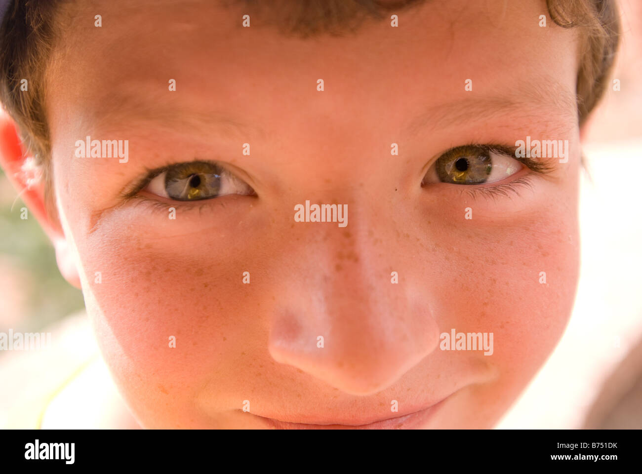 Close up of young boy Stock Photo