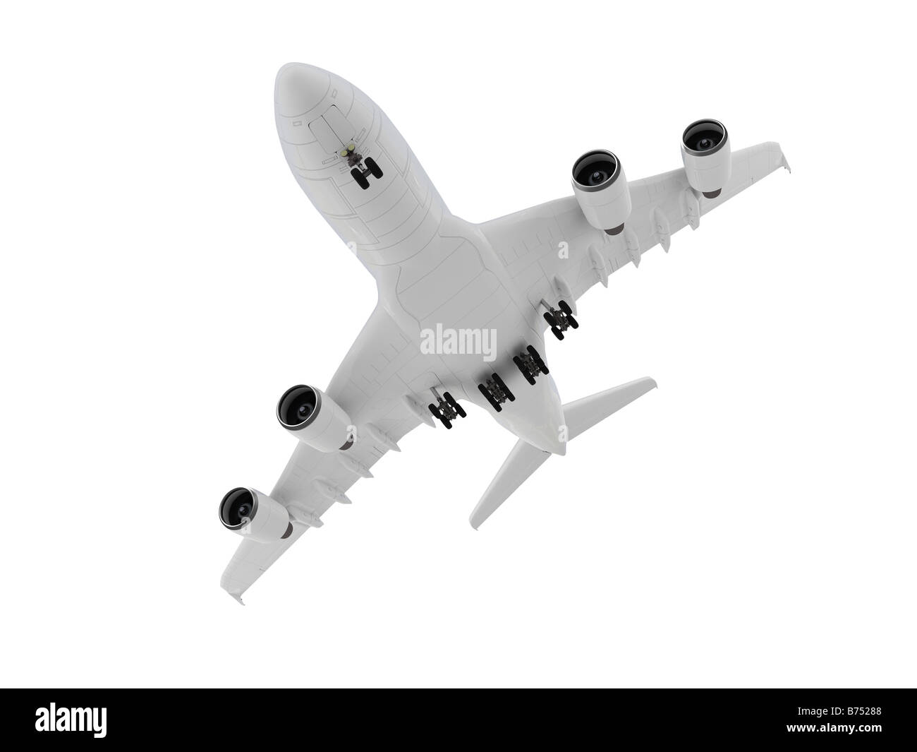 isolated big airplane on a white background Stock Photo