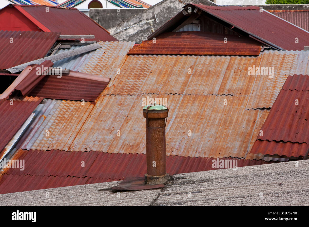 roofs made of corrugated iron sheets Stock Photo Alamy