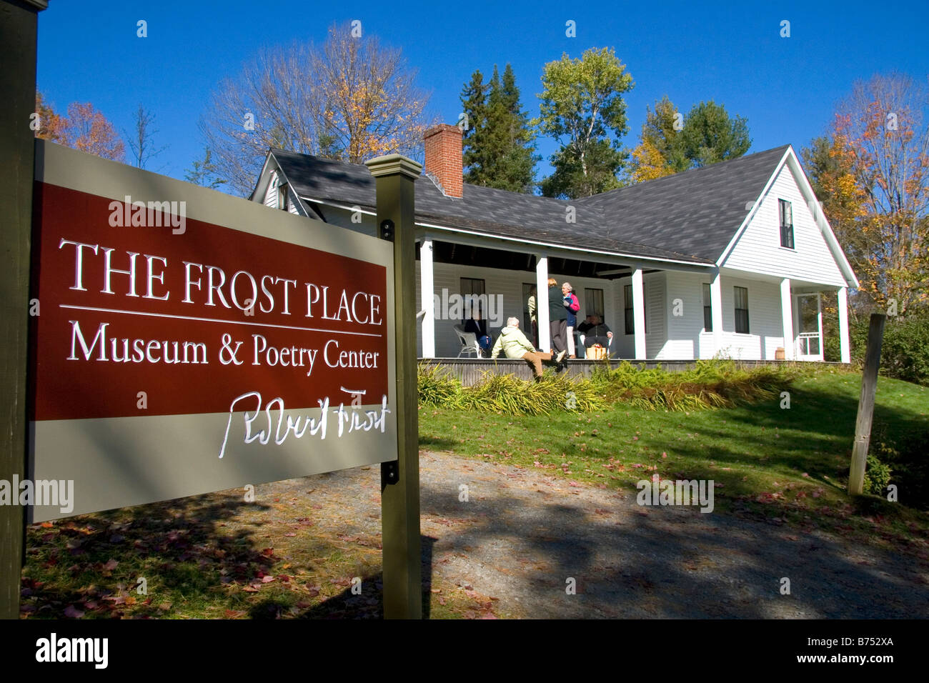 The Frost Place Museum and Poetry Center located in the town of Franconia New Hampshire USA Stock Photo