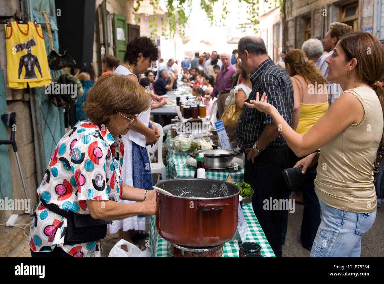 Food festival in northern Lebanon Middle East Stock Photo