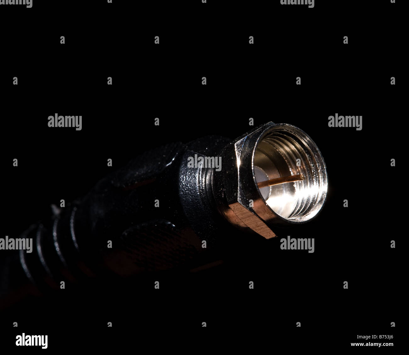 Coaxial cable end Stock Photo Alamy