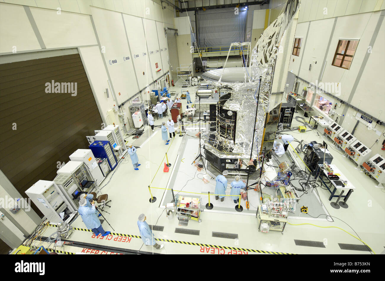 Netherlands Noordwijk European Space Agency the vibration test of Herschel  spacecraft Stock Photo - Alamy