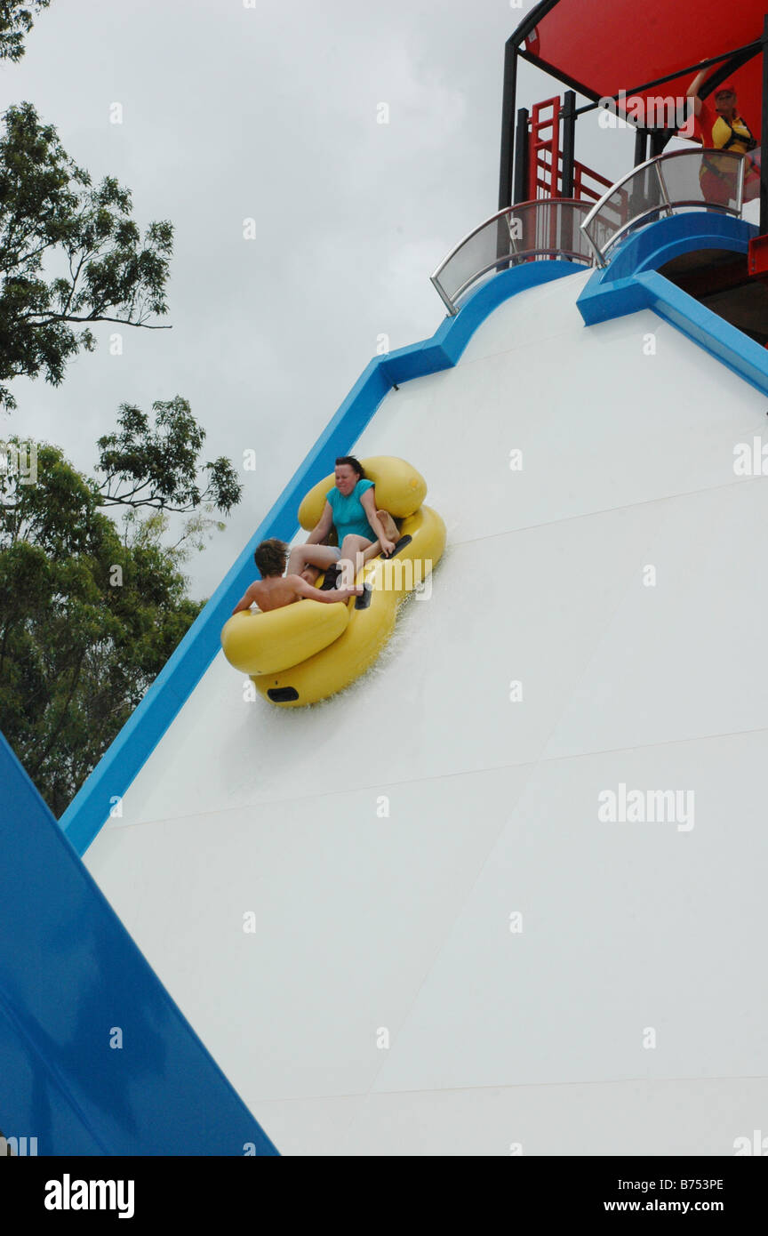wild ride water slide Stock Photo