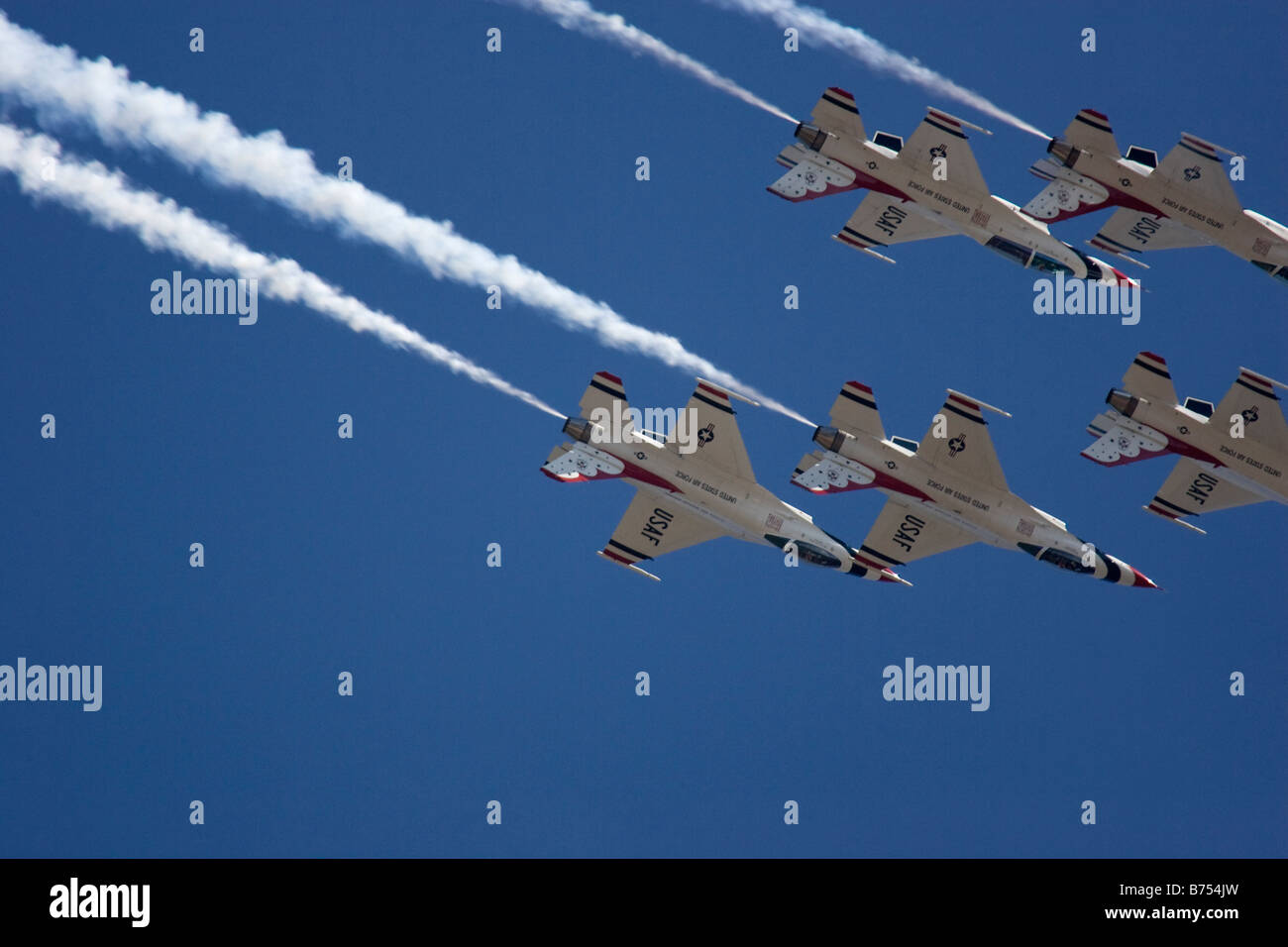 United States Air Force Thunderbirds Air Demonstration Squadron at McChord Air Force Base, Tacoma, Washington Stock Photo
