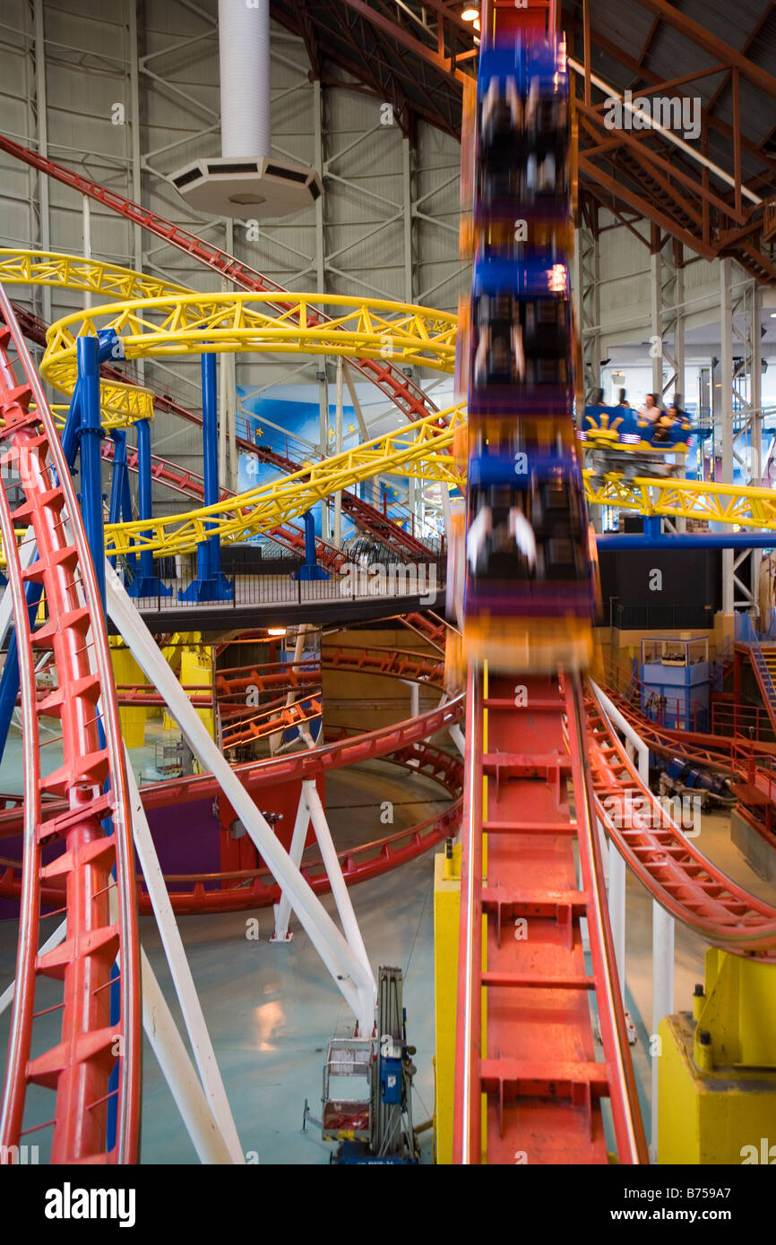 Mindbender rollercoaster at Galaxyland, West Edmonton Mall Stock Photo