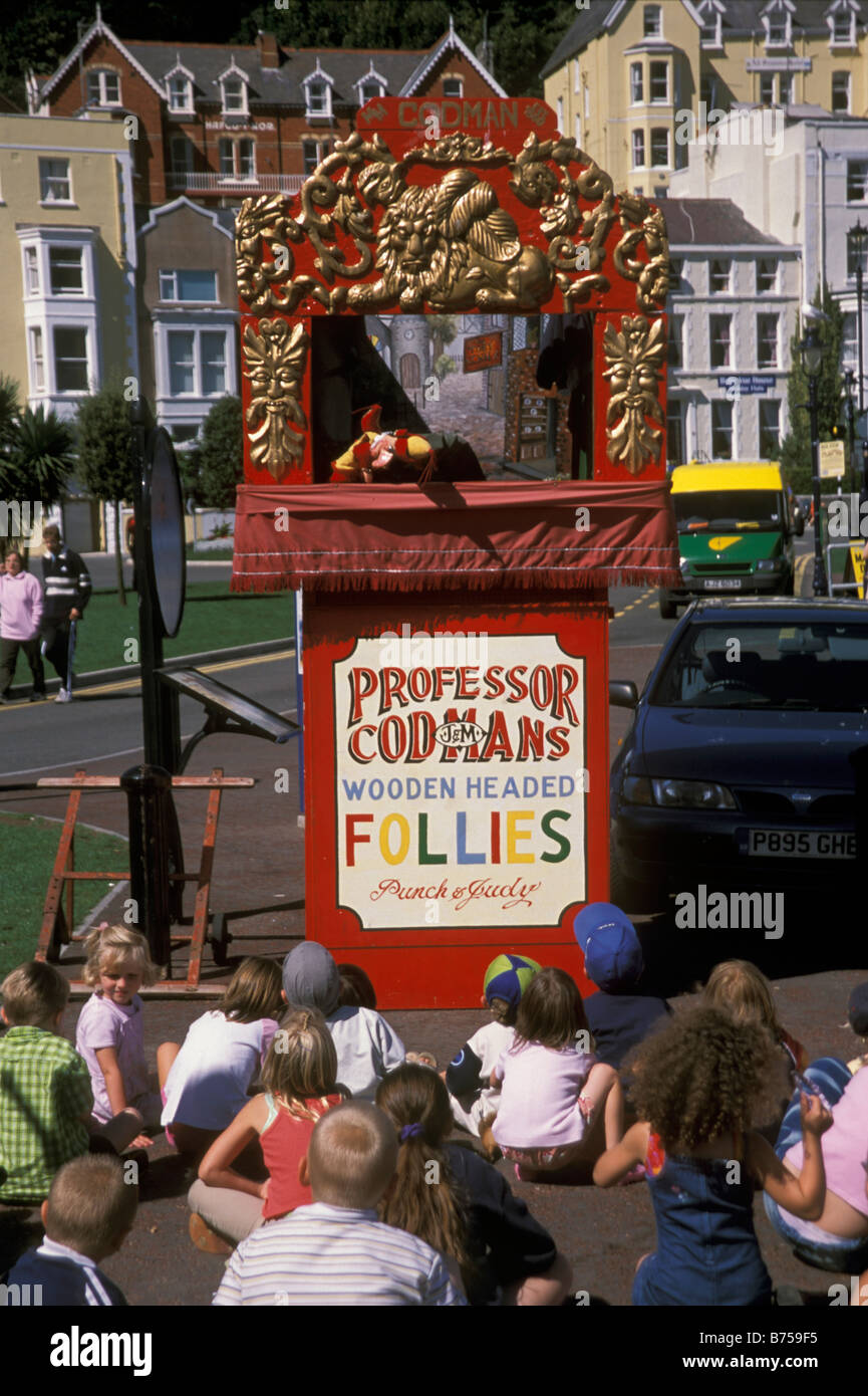 Professor Codman's Punch and Judy show Llandudno Gwynedd Wales Stock