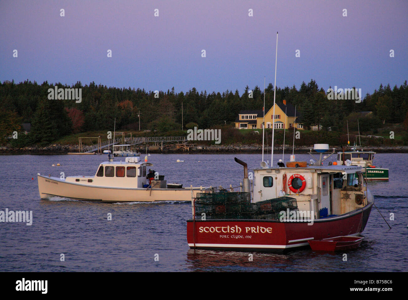 Harbor at Dawn, Port Clyde, Maine, USA Stock Photo Alamy