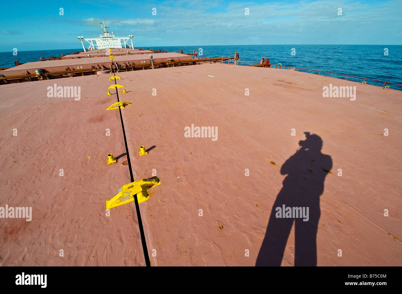 Bulk carrier on the Northsea Stock Photo