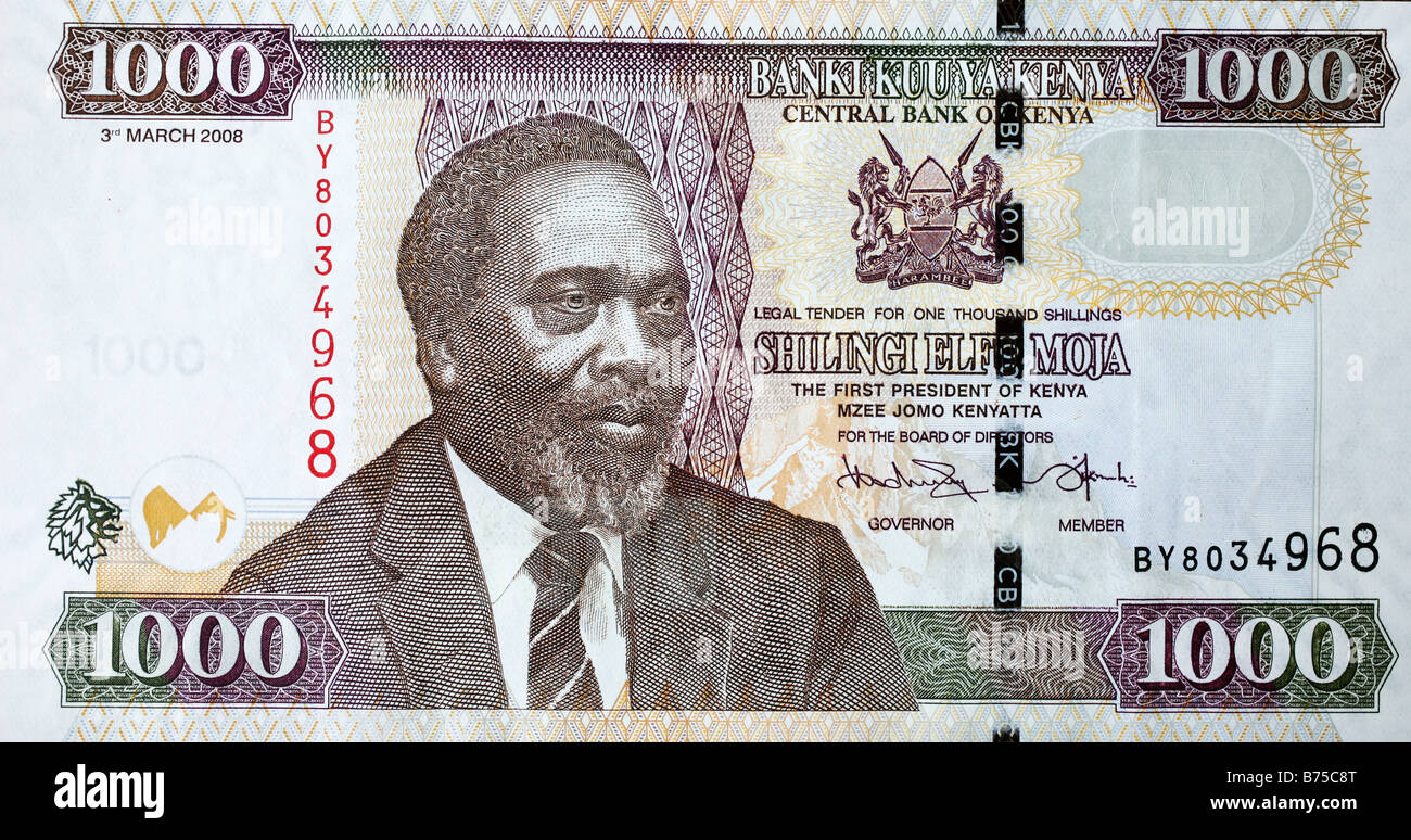 The First Kenyan President Mr Jomo Kenyatta On A Note Of The Kenya ...