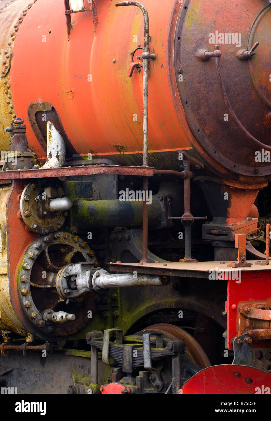 England, Tyne & Wear, West Chirton. Details of a steam engine train in