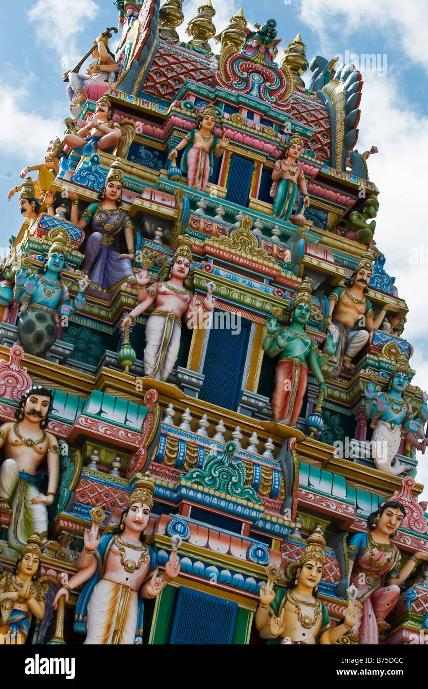 Hindu temple Gopuram top. South India Stock Photo