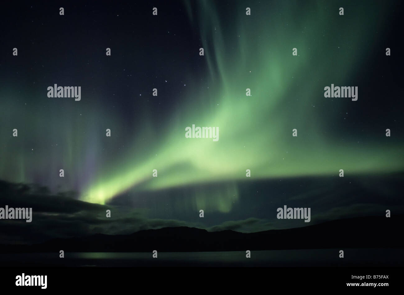 northern light aurora borealis Stock Photo