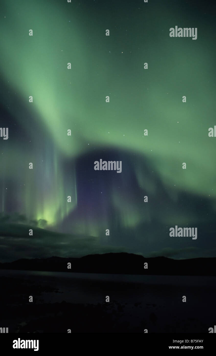 northern ligth aurora borealis Stock Photo