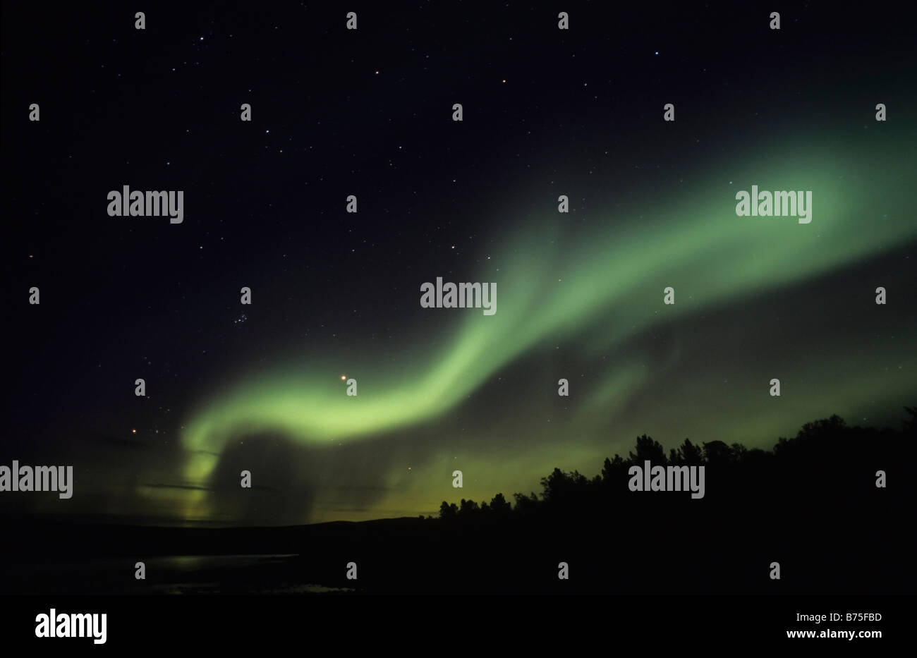 aurora borealis lapland sweden Stock Photo