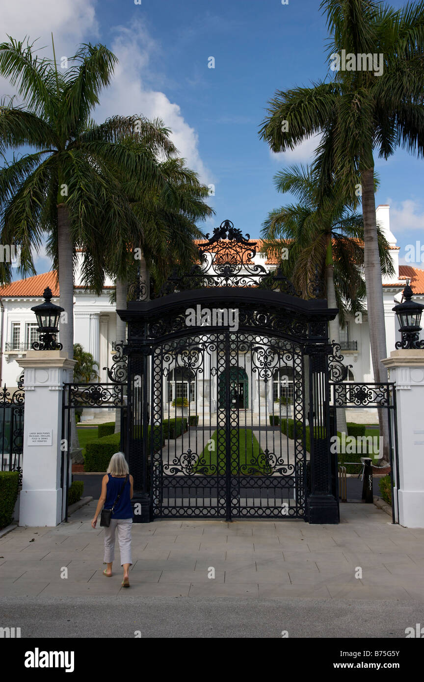 The Henry Flagler House Museum in Palm Beach Florida The Fifty five room Beaux Arts estate known as Whitehall Stock Photo